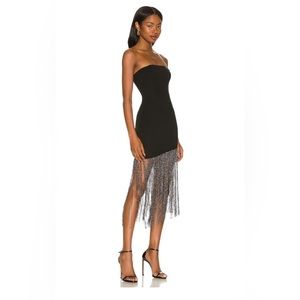 Strapless fringe dress